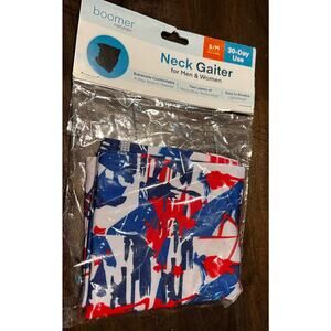 Boomer Patriotic Red White Blue AMERICAN Face Neck Gaiter Tube Unisex Men Women
